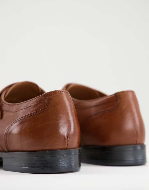Topman tan leather bright monk shoes | ASOS display picture 3