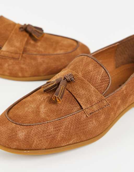 Brown Leather Tassel Loafers Mens Topman Brown tassel Loafers Sz 41 In Good Condition! | eBay main image 4