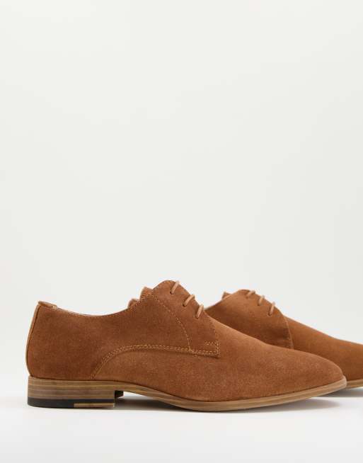 Topman tan real leather collins brogue shoes | ASOS