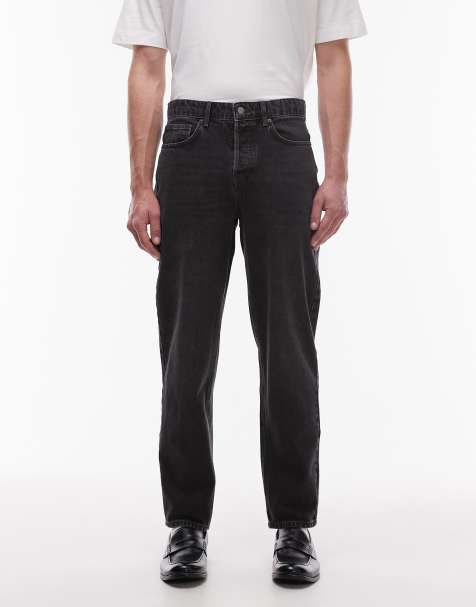 Topman taper jeans in washed gray - view 1
