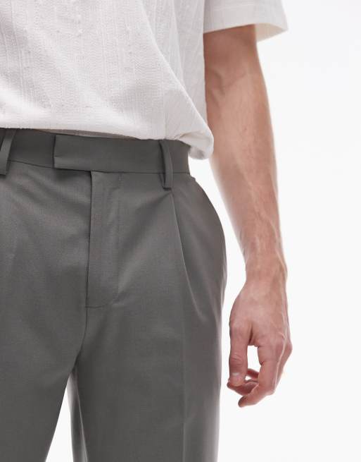Topman taper pants in sage, 3 of 5