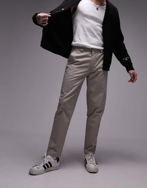 Topman taper pants in stone