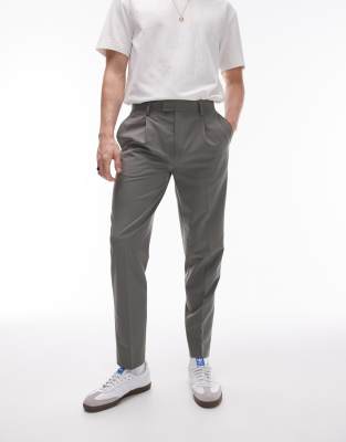 Topman taper trouser in sage-Green