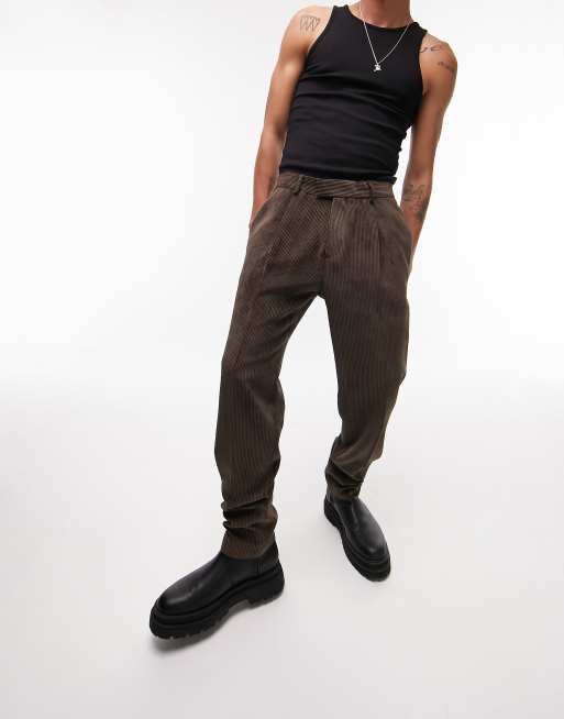 Tapered corduroy sale trousers