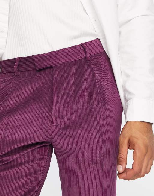 Mens purple discount pinstripe pants