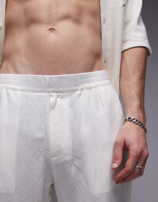 Topman tapered fit linen pants ecru, 2 of 5