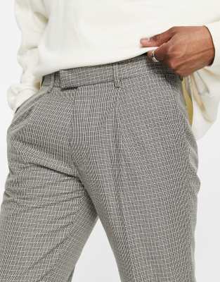 plaid pants men gray