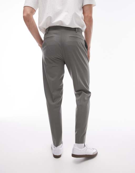 Topman tapered pants in sage, 4 of 5