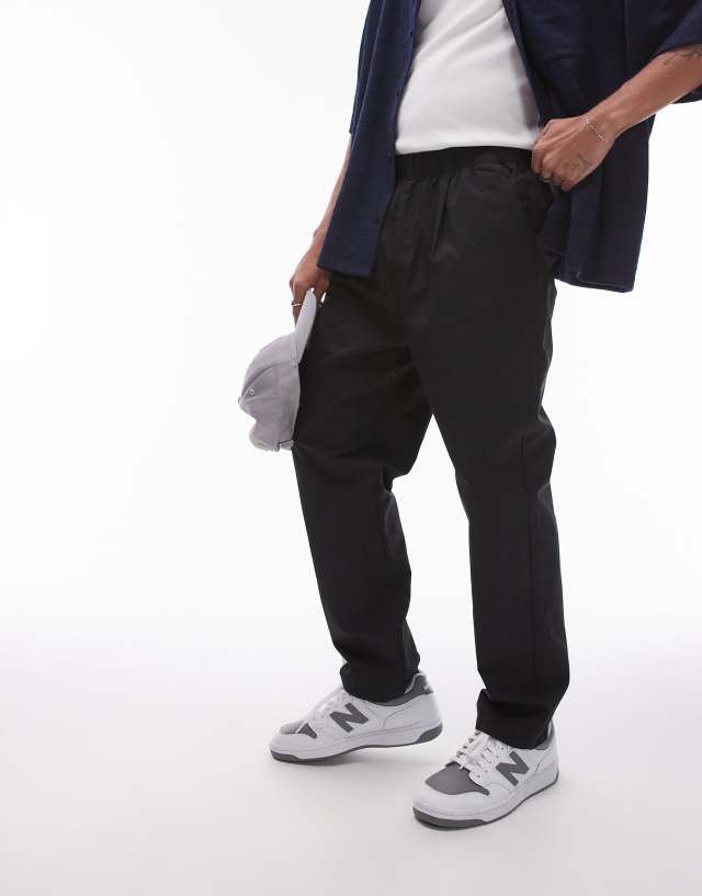 Topman - tapered trousers in black