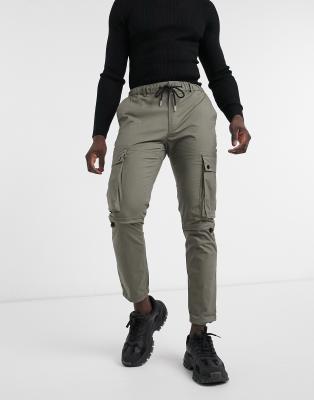 topman black cargo trousers