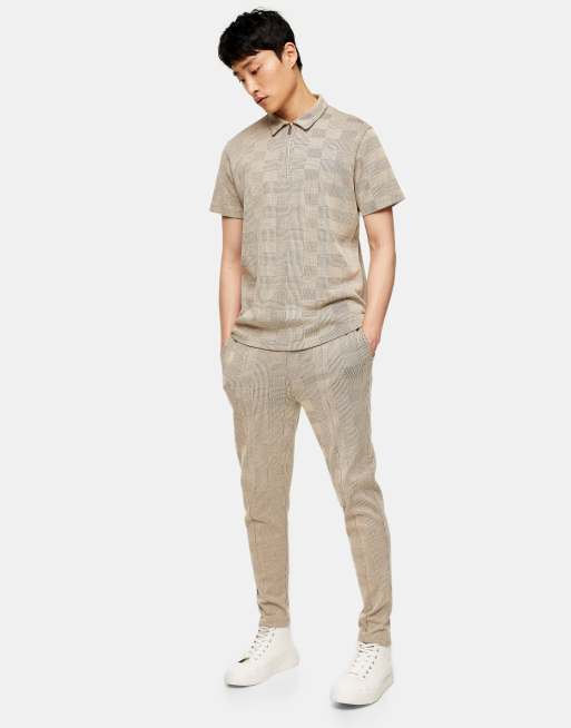 Topman - Ternede joggingbukser i beige, 3 af 4