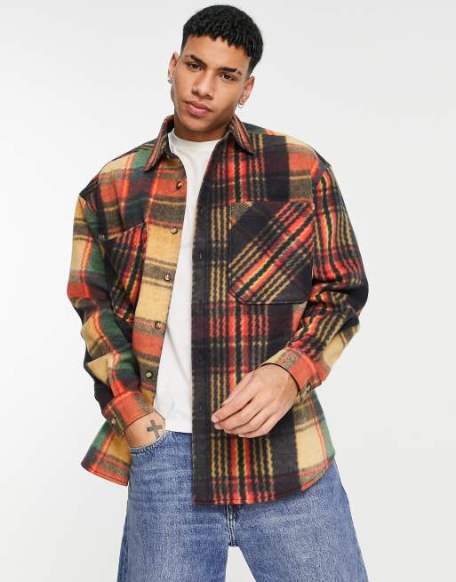 Topman - Ternet overskjorte i fleece