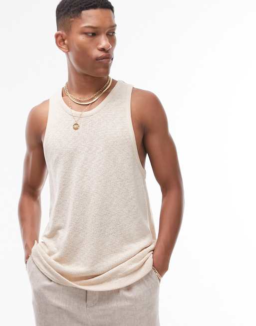 Topman texture vest in stone