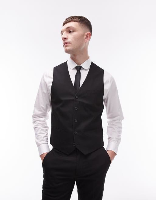 White suit outlet black vest