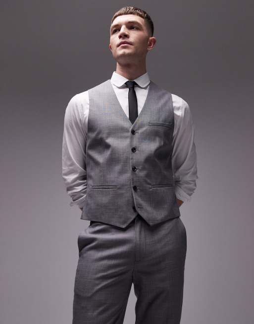 Grey suit outlet contrasting waistcoat