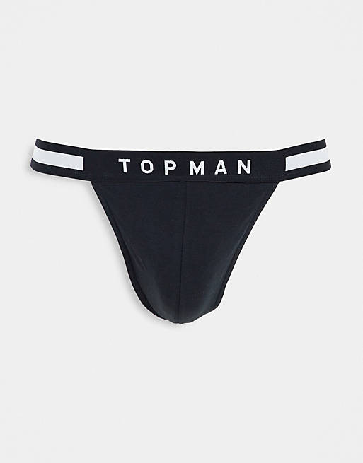 Topman thong in black 1pk | ASOS