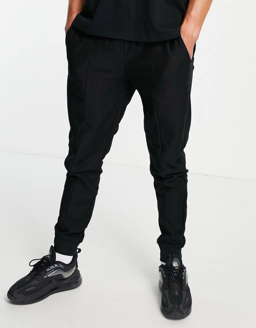 Topman tie dye joggers in white & black