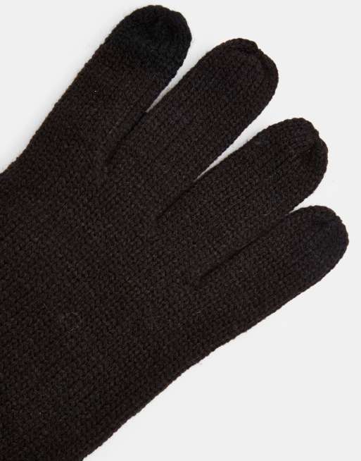 Topman leather hot sale gloves