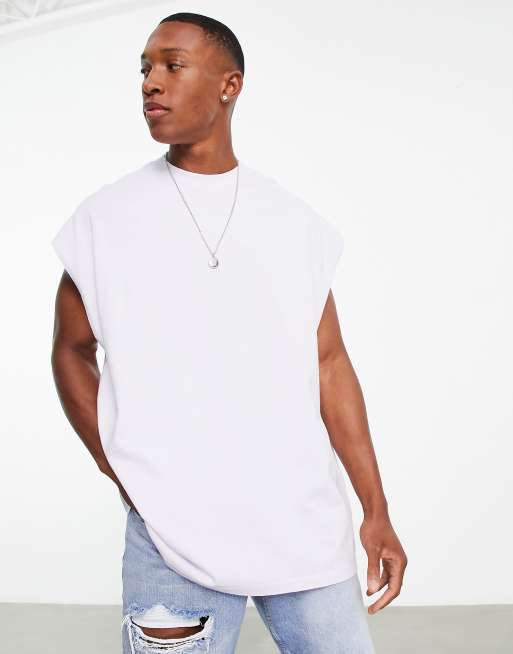 Topman – Trägertop in extremer Oversize-Passform in verwaschenem Flieder