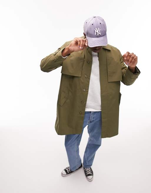 Topman – Trenchcoat in Khaki