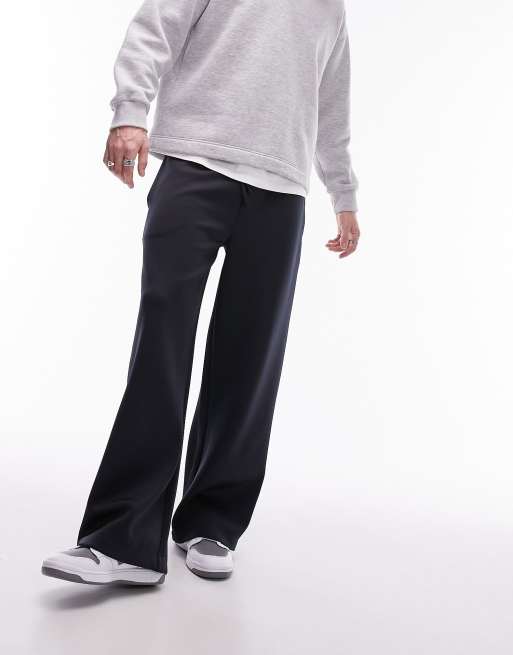 Topman tricot drape jogger in navy