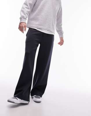 tricot drape sweatpants in navy