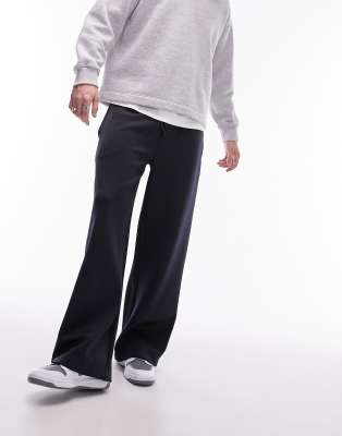 Topman Tricot Drape Sweatpants In Navy