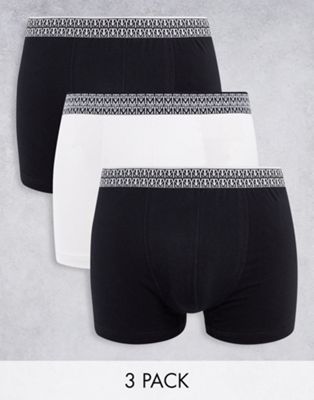 Topman trunks with monogram waistband 3 pack