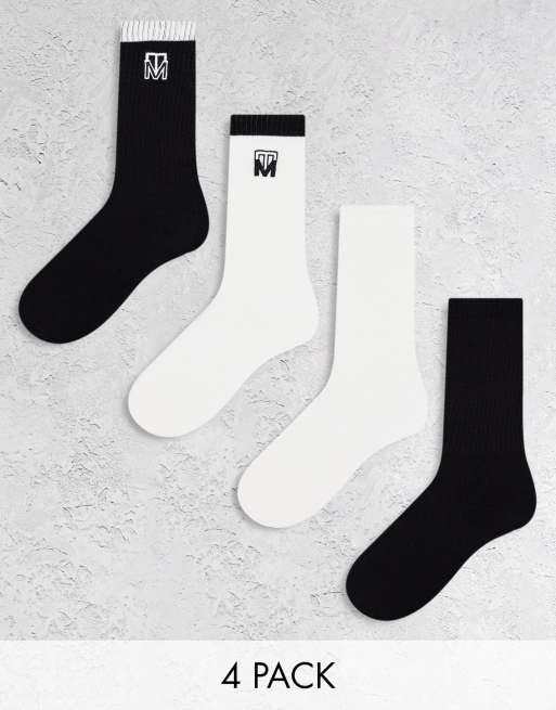 Topman tube sock monogram 4pk | ASOS