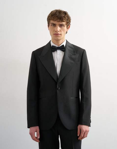 Topman tuxedo jacket in black - view 1
