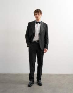 Tuxedo trousers in black