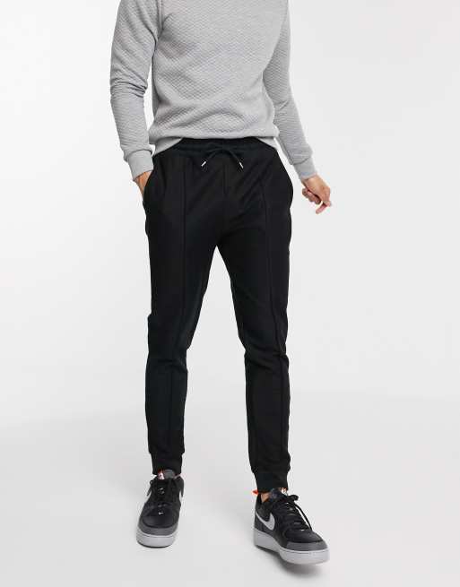 Black twill 2024 joggers mens