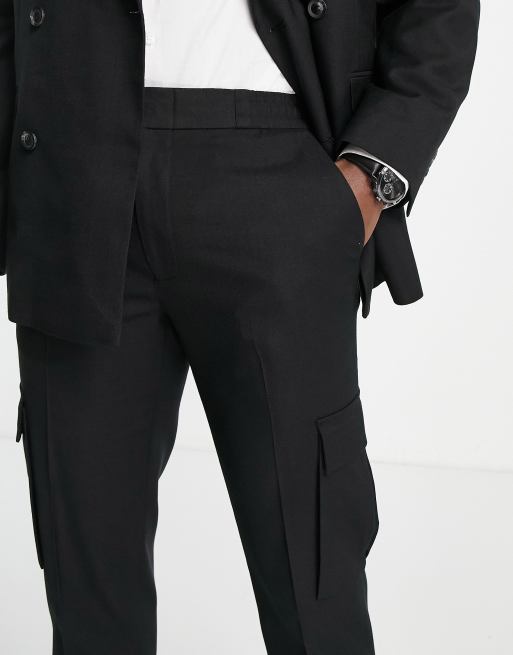 Men Black Cargo Trousers -- Madmext