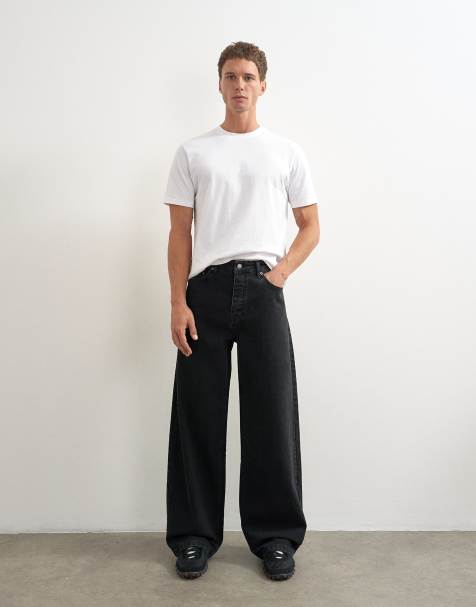 Topman - vaquero baggy rígido en negro - view 1