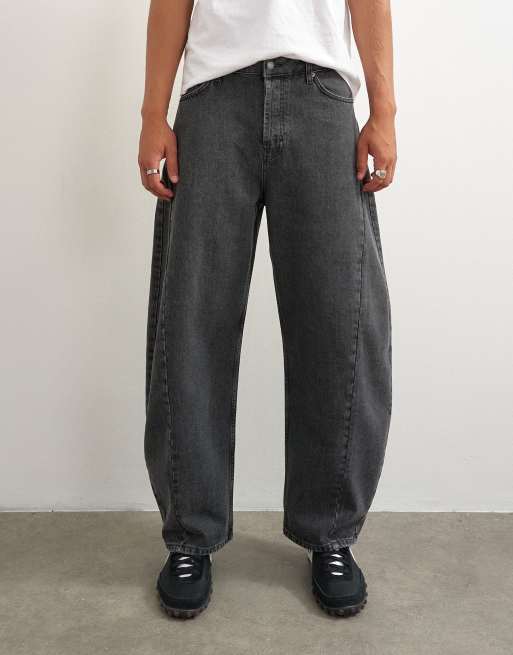 Topman - vaquero rígido de corte barrel en negro lavado, 2 de 7