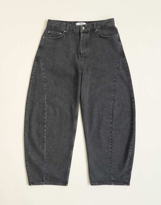 Topman - vaquero rígido de corte barrel en negro lavado, 6 de 7