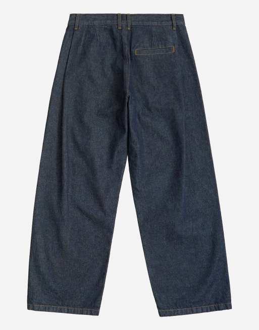Topman - vaqueros de corte baggy rígidos con pinzas en denim sin lavar, 7 de 7