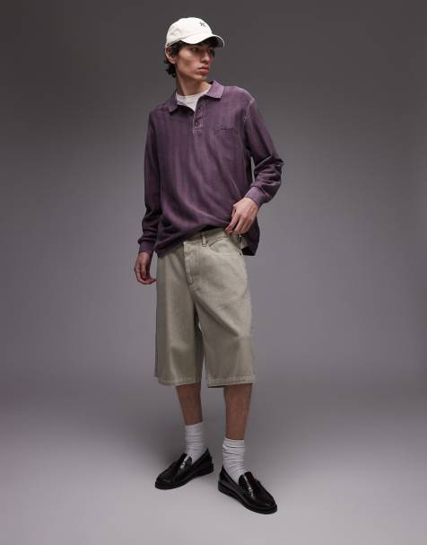 Topman - Vasket kakigrønne shorts i twill - view 1