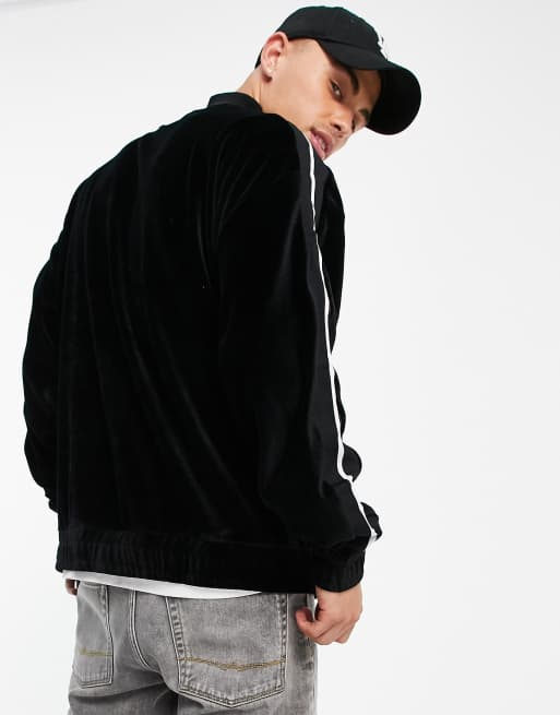 Topman - Velours trainingstop in zwart, 4 van 4