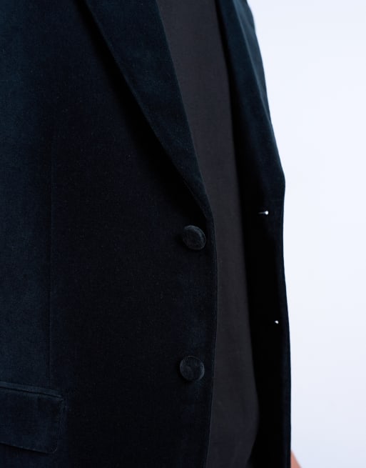 Topman velvet blazer in black, 2 of 5