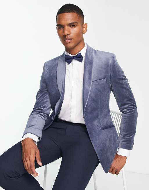 Grey velvet store suit