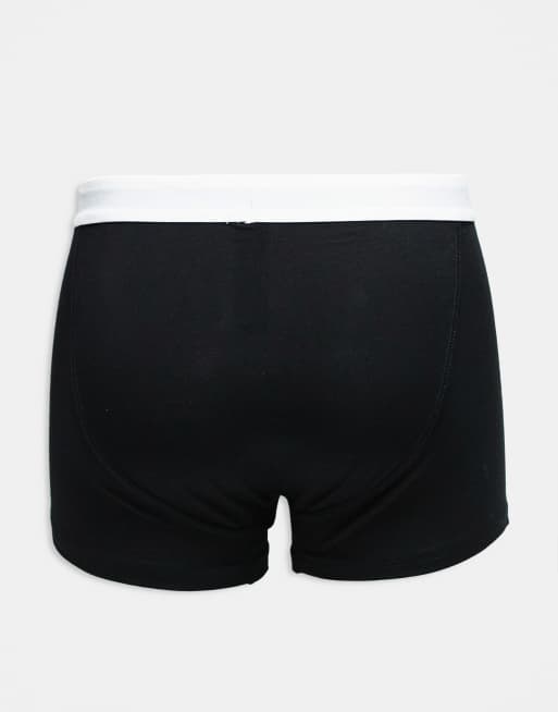 Topman - Verpakking van 5 boxershorts in zwart met witte taillebanden, 3 van 3