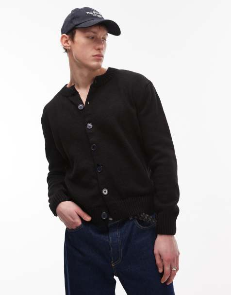 Topman - Vest met ronde hals en knoopsluiting in zwart - view 1
