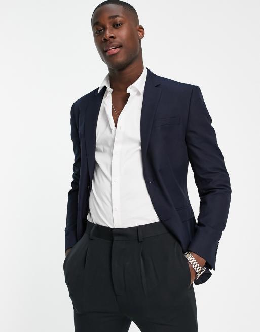 Topman Veste de costume ajust e boutonnage simple et revers