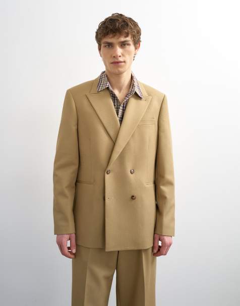 Topman - Veste de costume décontractée en sergé - Beige - view 1