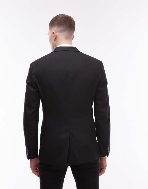 Topman - Veste de costume texturée ultra ajustée - Noir, 2 de 5