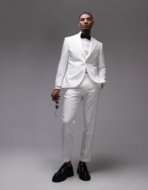 Topman - Veste de smoking ajustée - Blanc, 2 de 4