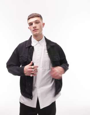 Veste En Jean Topman - Taille S - Bleu Dénim - Occasion Très Bon État - Unisexe