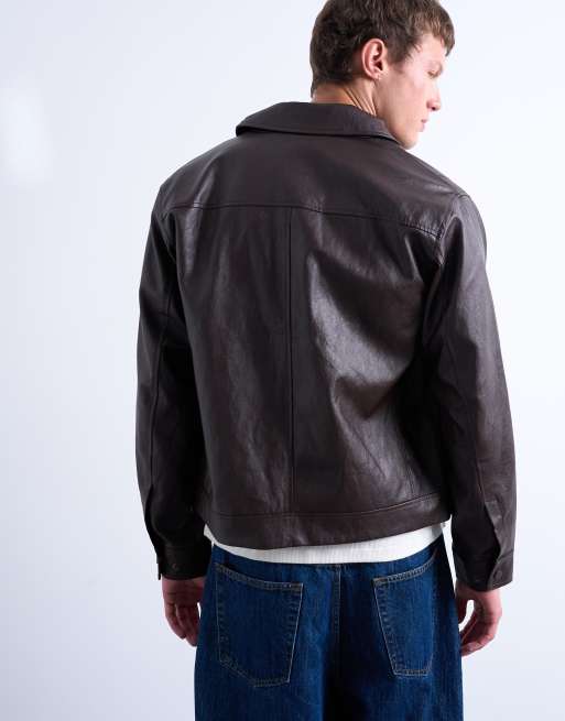 Topman - Veste en similicuir décontractée - Bordeaux, 5 de 5
