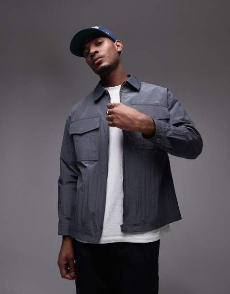 Topman - Veste légère en ripstop - Gris - view 1